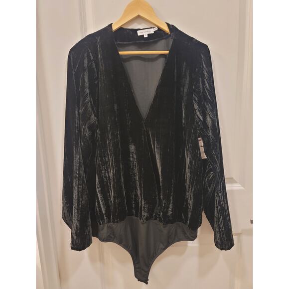 Good American Black Velour Bodysuit - Picture 5 of 7